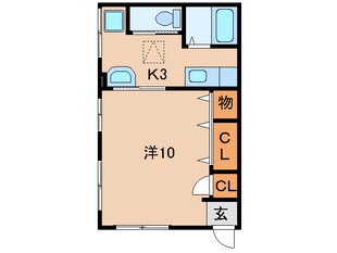 ハイツ岩端の物件間取画像